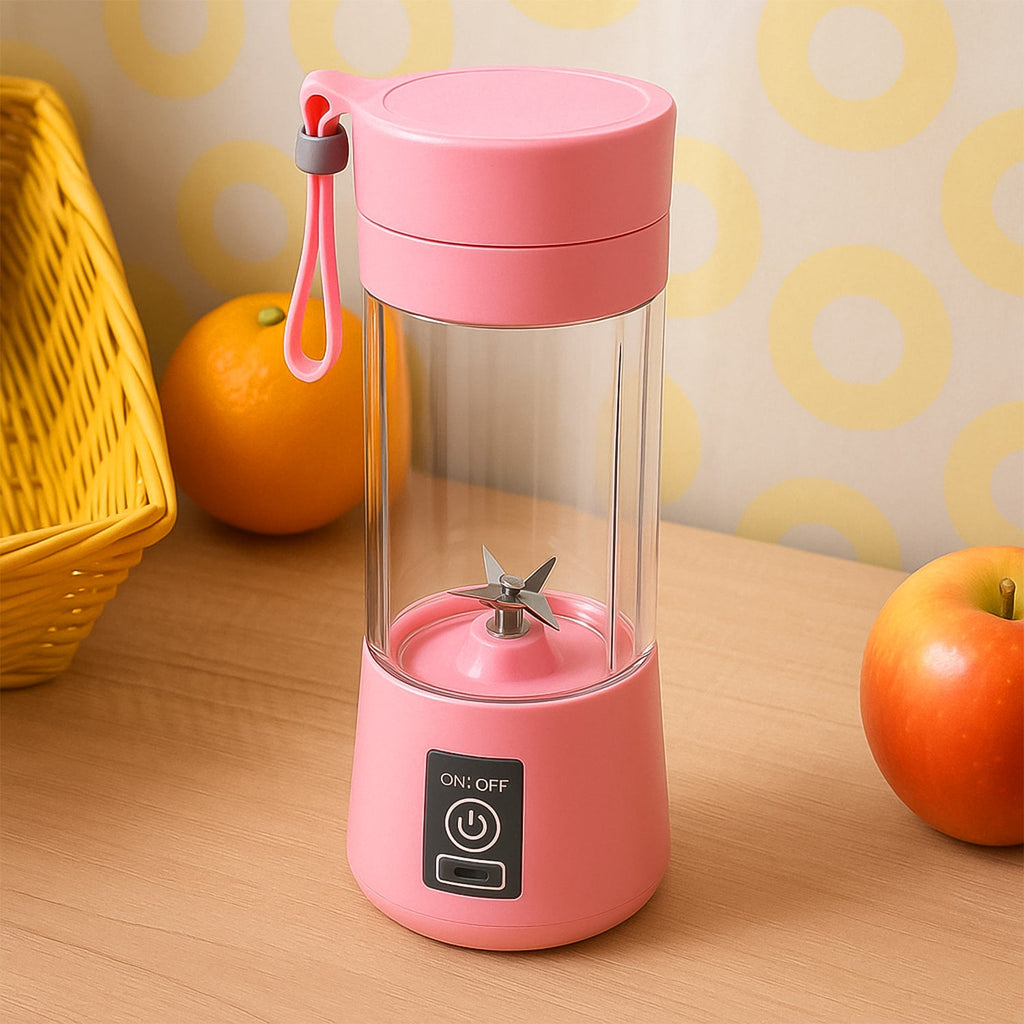 Portable usb electric juicer – 6-blades protein shaker blender cup (380 ml)