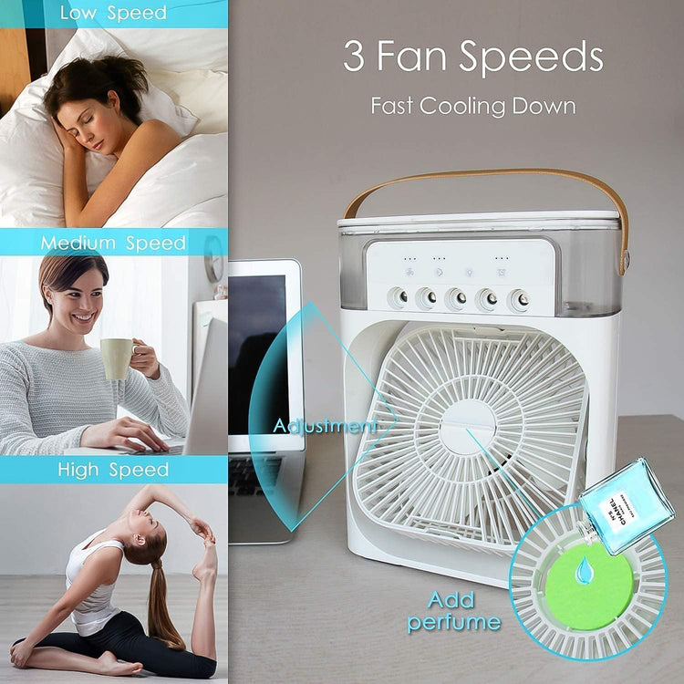 Portable Humidifier Air Cooler Mist Fan Mini Cooler for Home