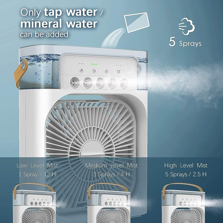 Portable Humidifier Air Cooler Mist Fan Mini Cooler for Home