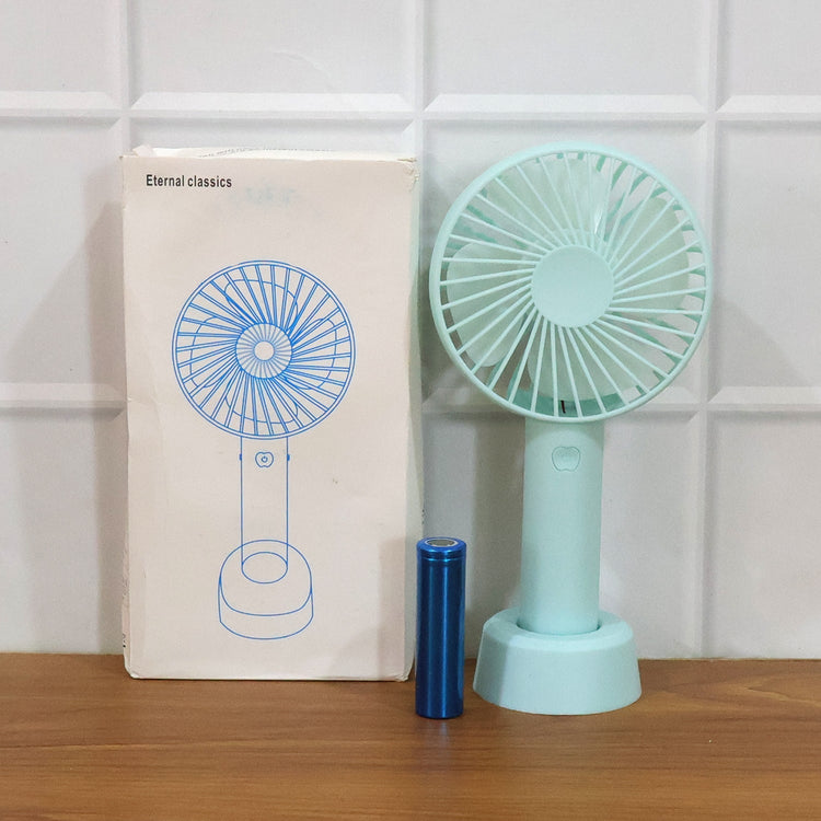 Portable handheld fan with battery included – lightweight & easy to carry