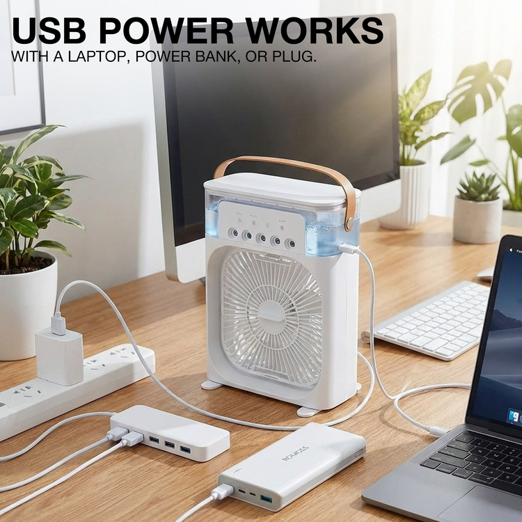 Portable Humidifier Air Cooler Mist Fan Mini Cooler for Home