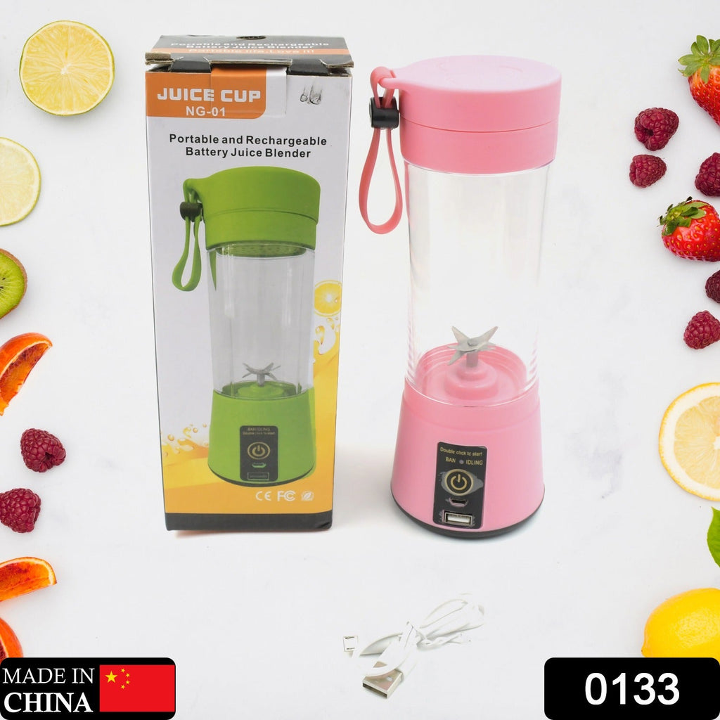 Portable usb electric juicer – 6-blades protein shaker blender cup (380 ml)