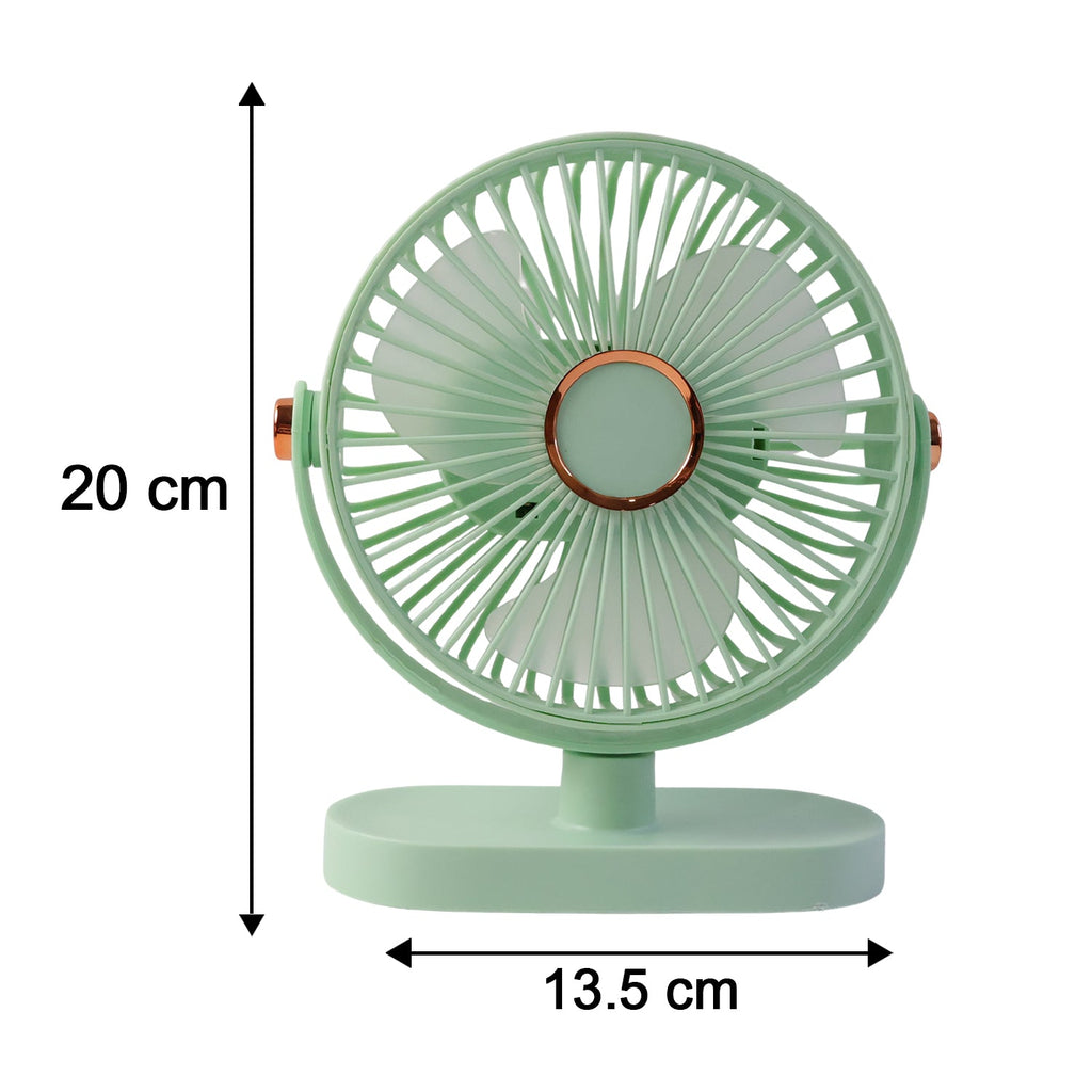 Portable rechargeable table fan compact usb desk fan