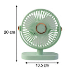 Portable rechargeable table fan compact usb desk fan