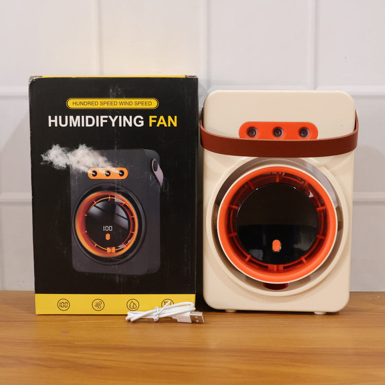C2B Portable humidifying air cooling fan with display