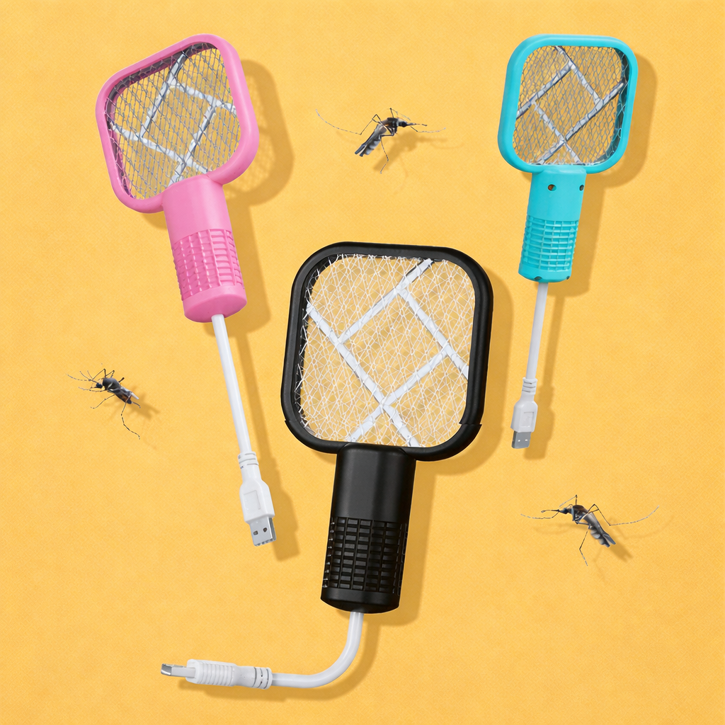 Electric Mosquito Swatter Racket Bat- USB & UV Light