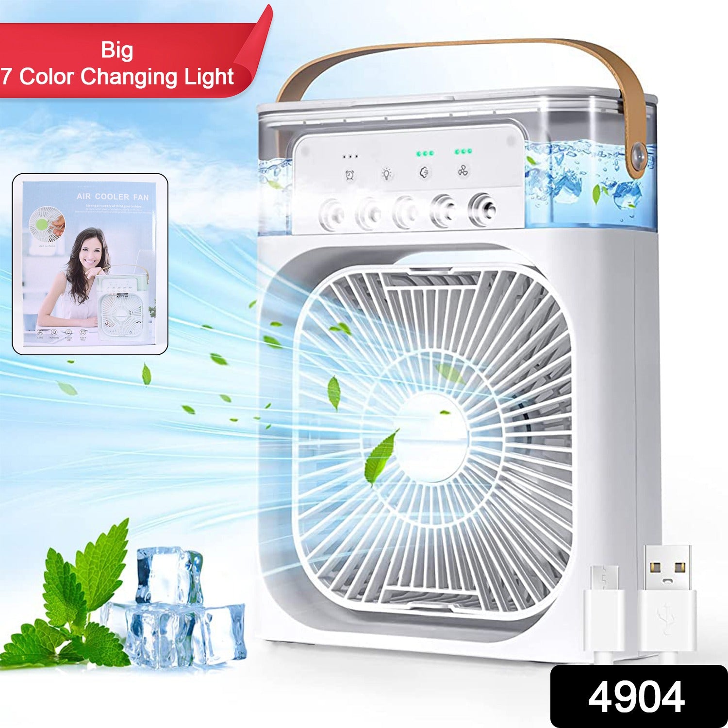 Portable Humidifier Air Cooler Mist Fan Mini Cooler for Home