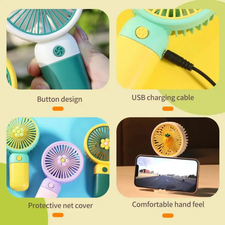 Mini Handheld Portable Fan- USB Rechargeable Personal Cooling Fan